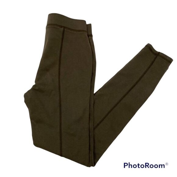 Hollister Army Green‎ Leggings With Bottom Hem Zippers Size Small - Picture 4 of 9